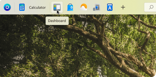 One-click access to various apps on the dock.